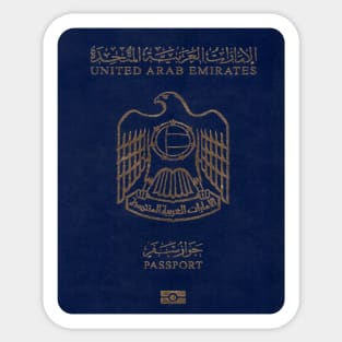 United Arab Emirates Passport Cover Sticker